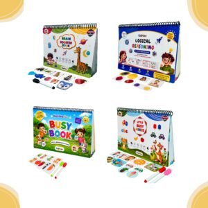 Logical Reasoning + Fun with Matching + Brain Booster Book + Little Busy Minds (Combo of 4 books)